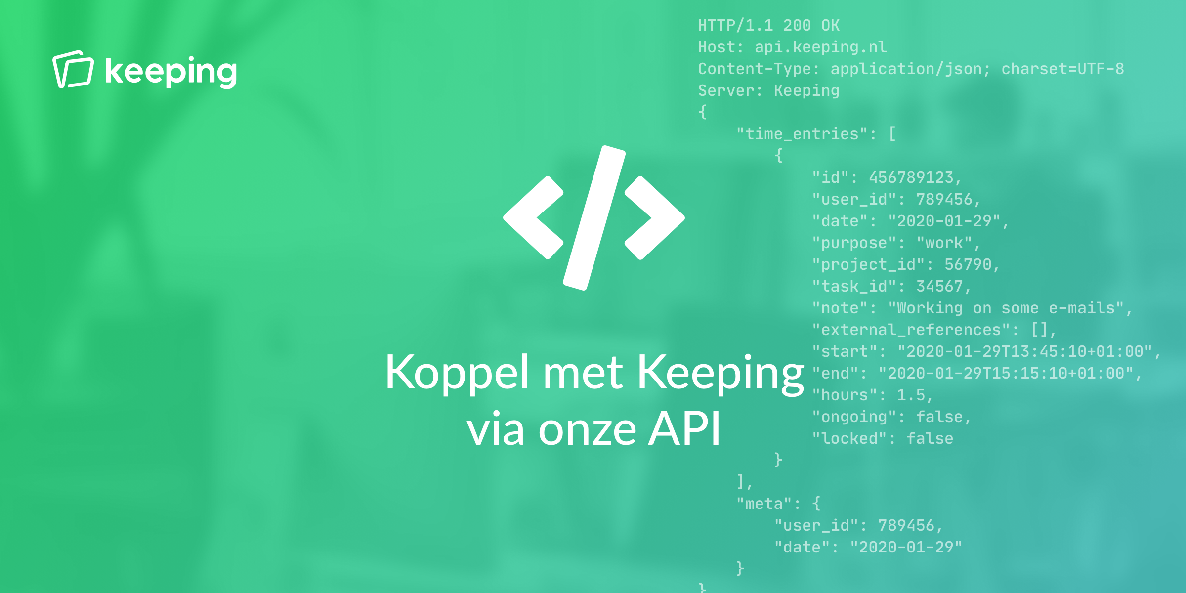 Koppel met Keeping via onze API