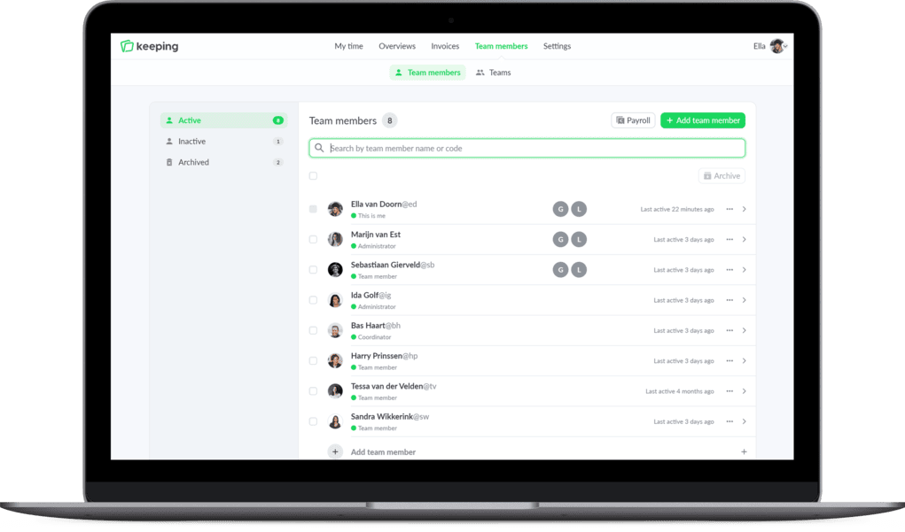 Easily track time with the Keeping extension for Chrome